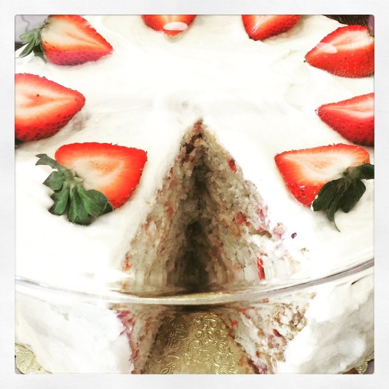 Strawberry Buttercream Cake