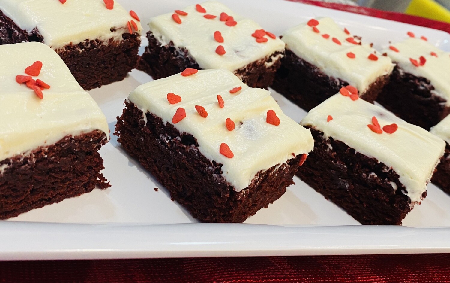 Valentine’s Day red velvet brownies