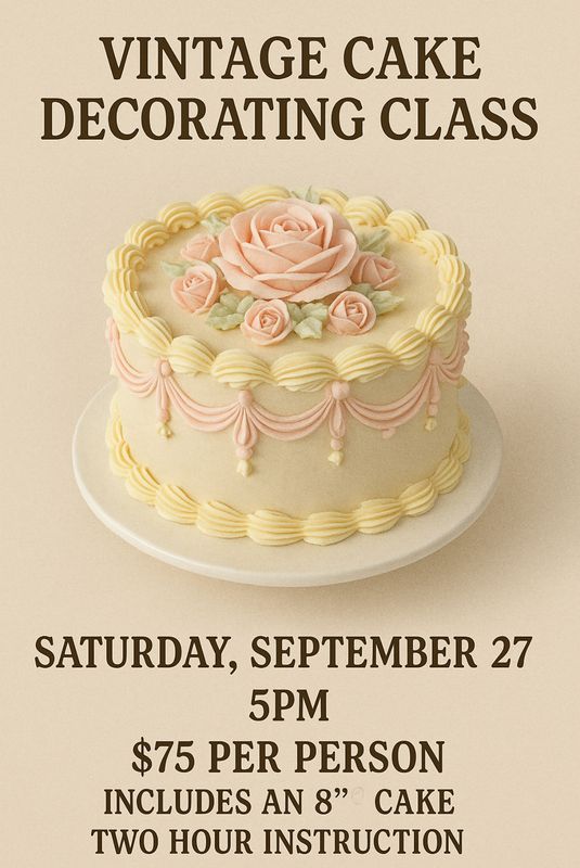 Fall Vintage Cake Decorating Course
