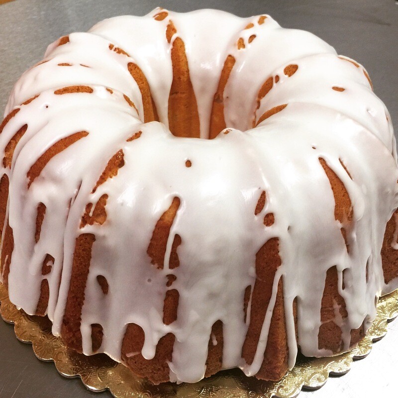 Fresh lemon iced pound cakes at Chic Sweets Bakery in Houston – scratch-made with real butter and natural ingredients.