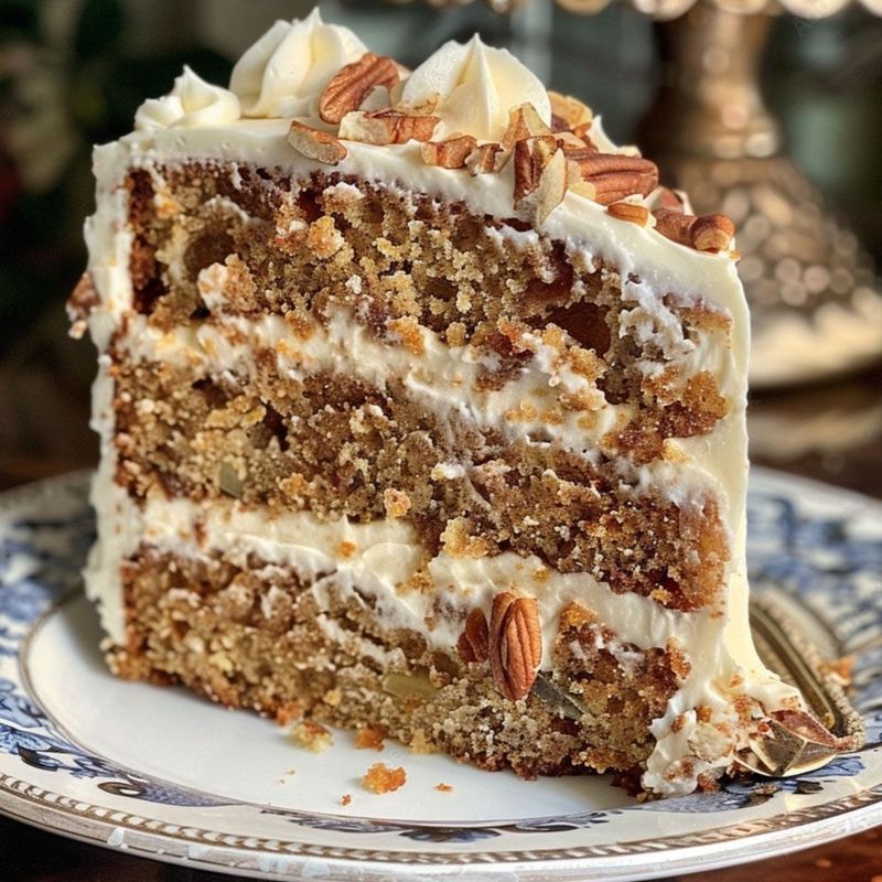 Fresh hummingbird cake at Chic Sweets Bakery in Houston – scratch-made with real butter and natural ingredients.