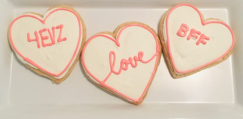 Love note sugar cookies (one dozen)