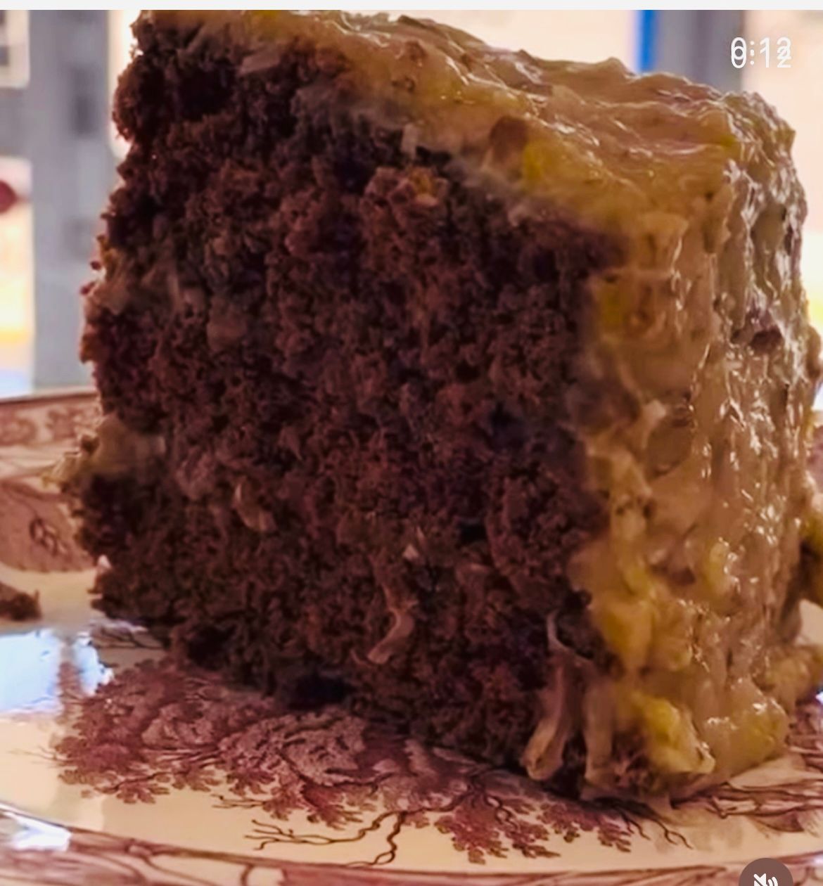 German Chocolate Cake Slice