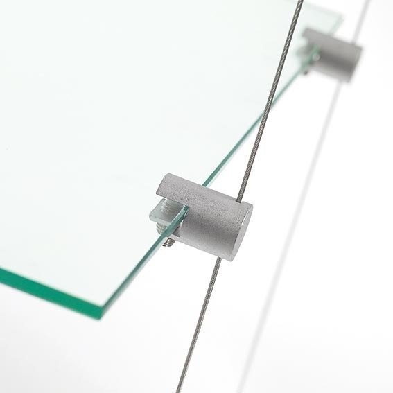 Pinza fija horizontal 8mm para estante