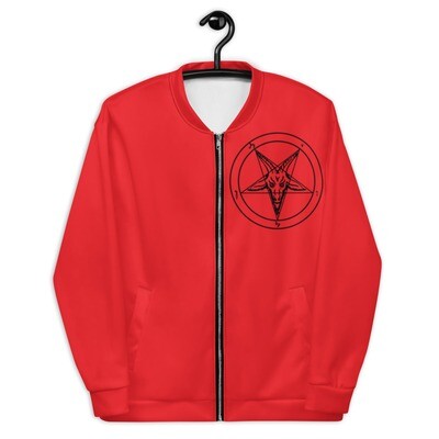 The Cloven Hoof by Anton LaVey Baphomet Sigil Bomber Jacket