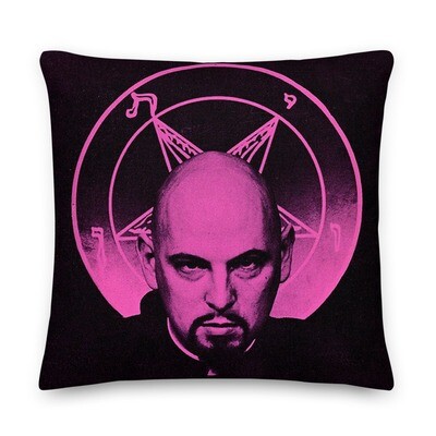 Anton LaVey “Satanic Bible” - Throw Pillow