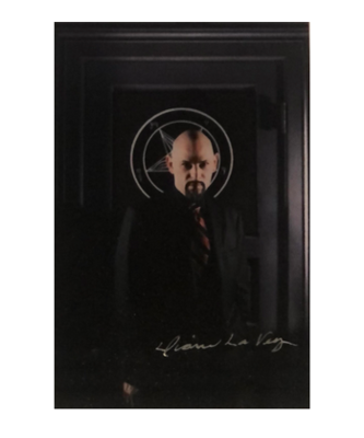 Anton LaVey Doorway Portrait Photo Signed by Diane LaVey