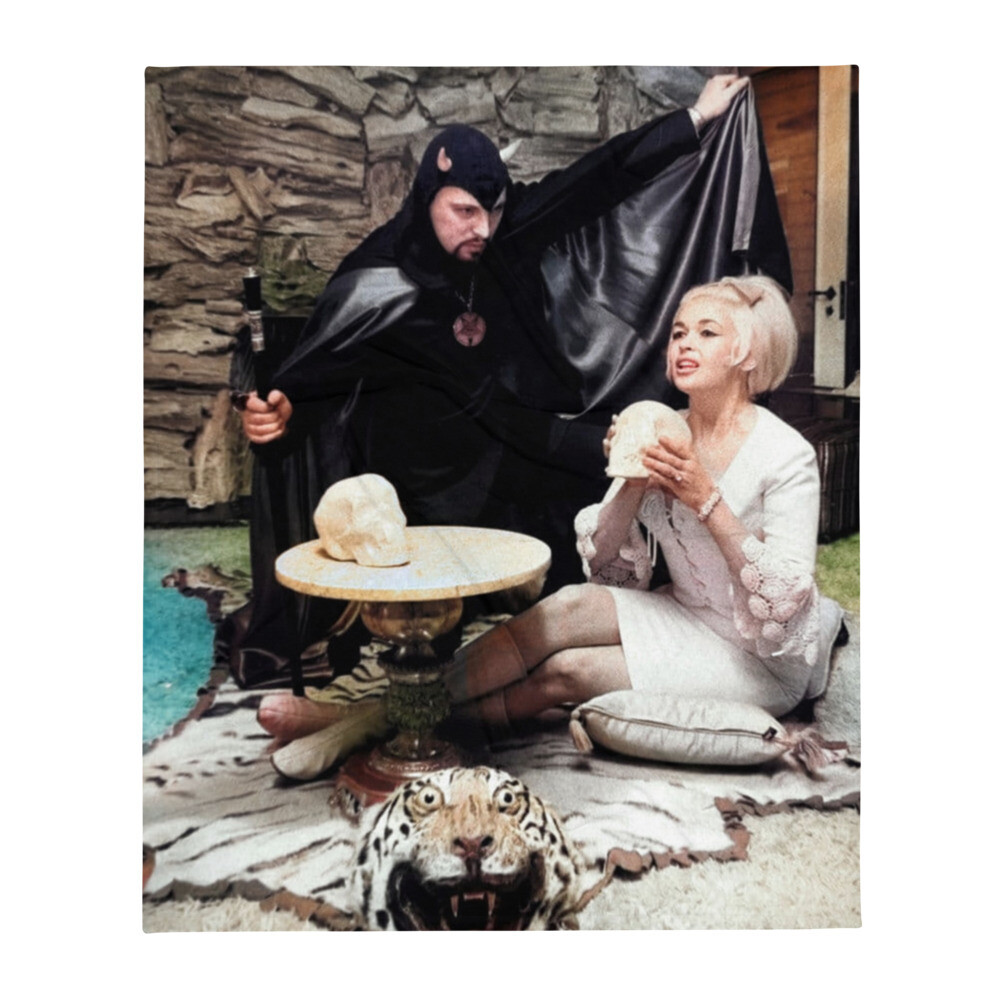 Anton LaVey and Jayne Mansfield Throw Blanket