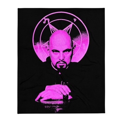 Anton LaVey Satanic Bible Throw Blanket