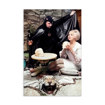 Anton LaVey and Jayne Mansfield Postcard