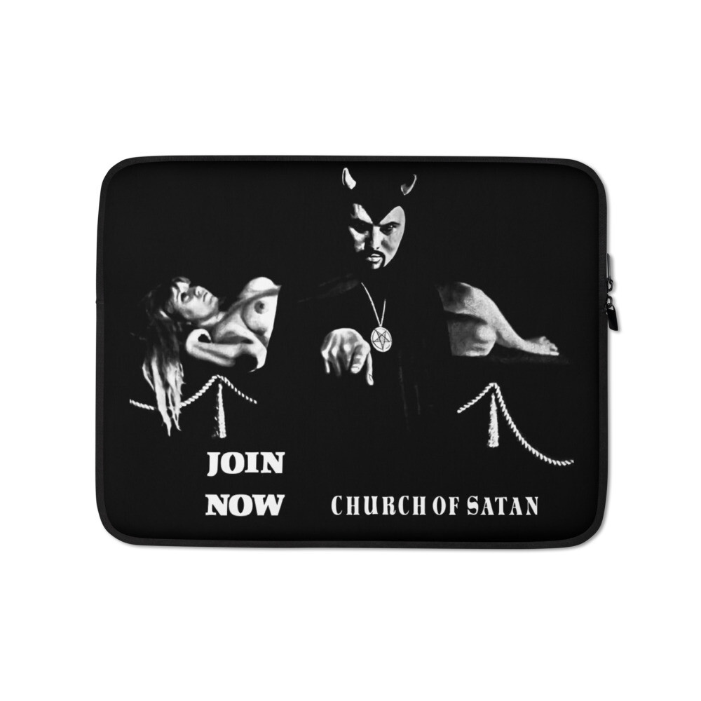 Anton LaVey JOIN NOW Church of Satan Laptop Sleeve