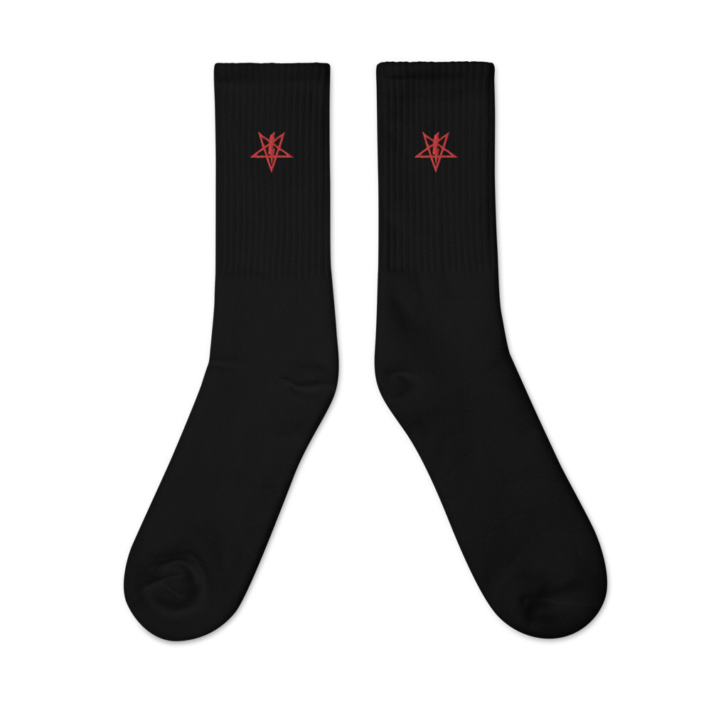Embroidered Power Symbol Socks