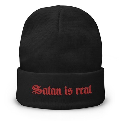 Satan Is Real Embroidered Beanie