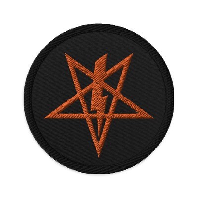 Orange Power Symbol Embroidered Patch