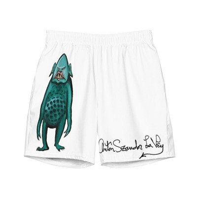 Anton LaVey Original Green Monster Art Men&#39;s swim trunks, Size: 2XS