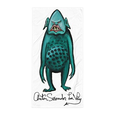 Anton LaVey Original Green Monster Art Towel