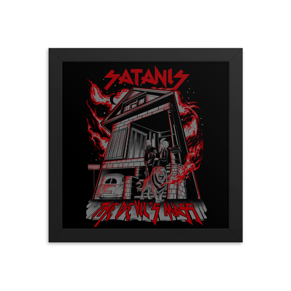 &quot;Satanis - The Devil&#39;s Mass&quot; Comic Book Art - High Quality Print In Frame