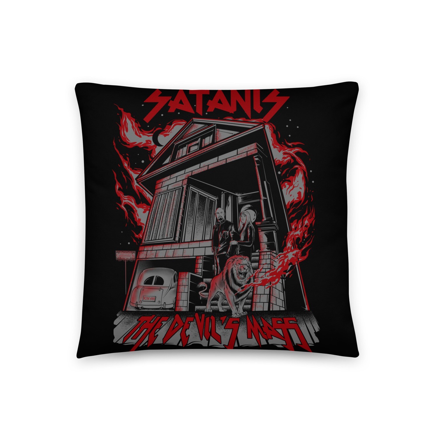 &quot;Satanis - The Devil&#39;s Mass&quot; Comic Book Art - Throw Pillow
