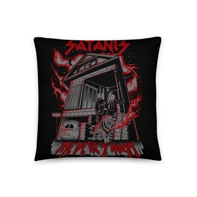 &quot;Satanis - The Devil&#39;s Mass&quot; Comic Book Art - Throw Pillow, Size: 18×18