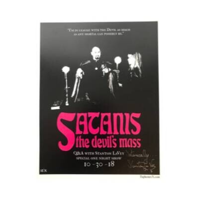 &quot;Satanis The Devil&#39;s Mass&quot; Signed Event Poster