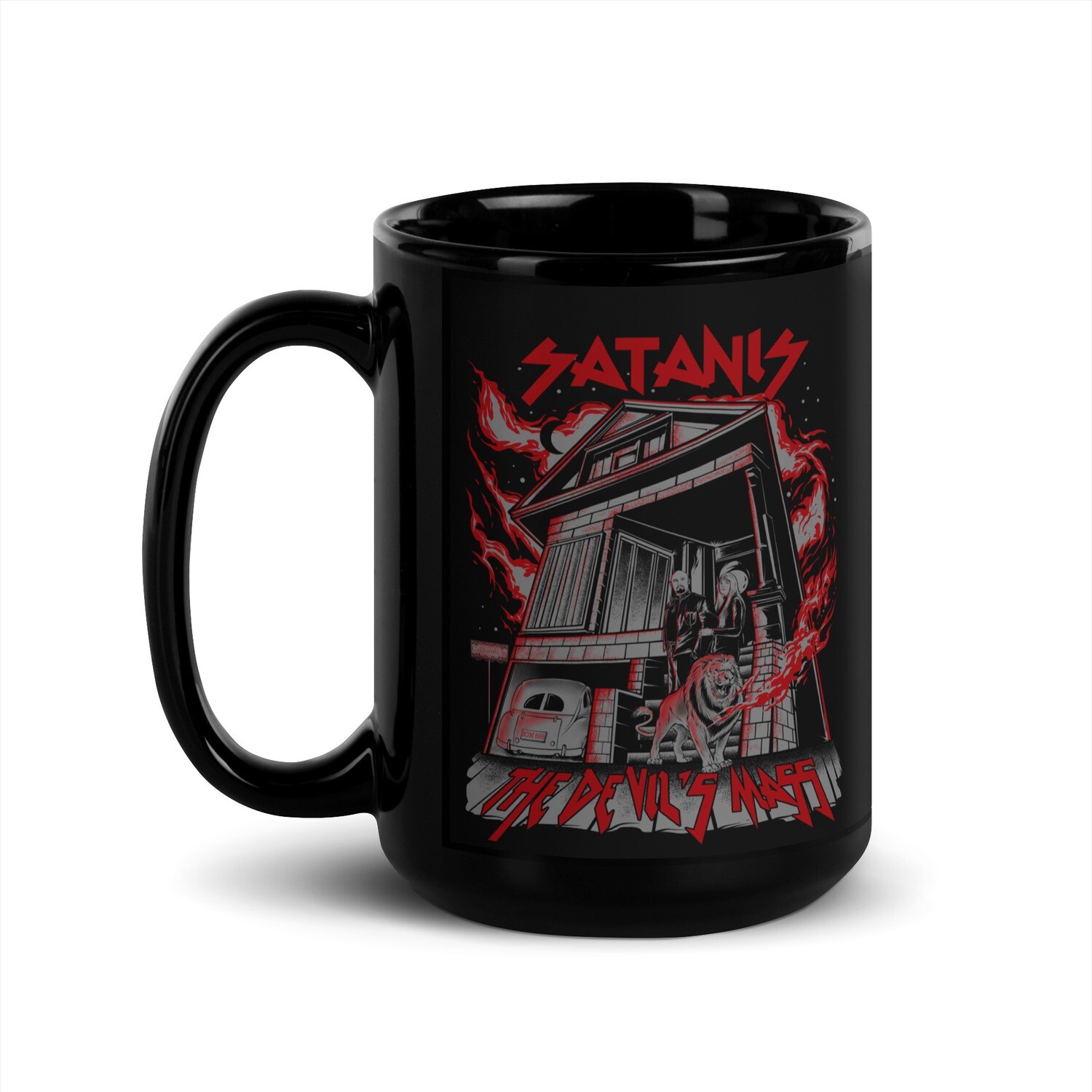 &quot;Satanis - The Devil&#39;s Mass&quot; Comic Book Art  Black Mug