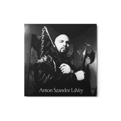 Anton LaVey with Weapons Metal Print