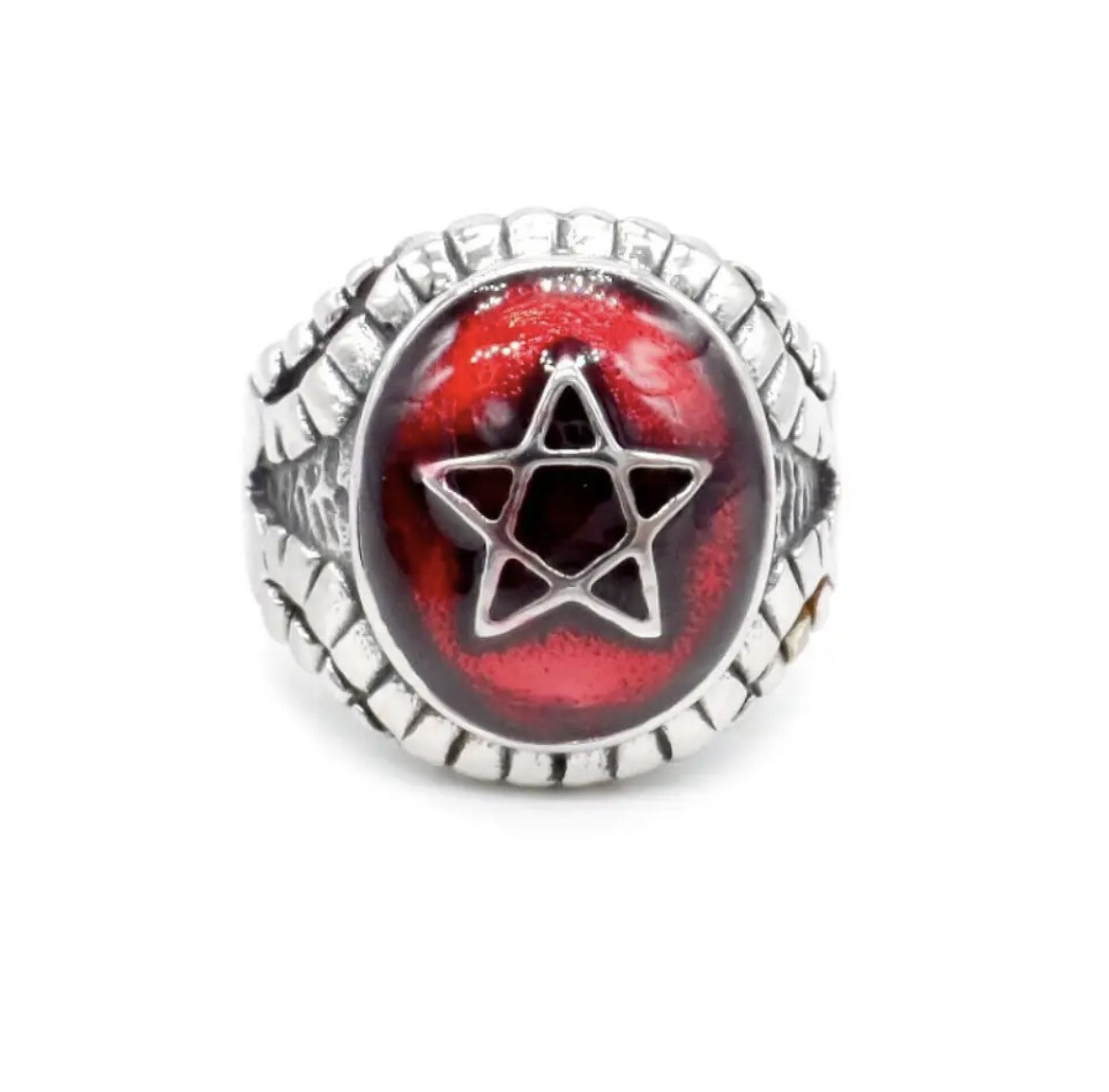 Stanton LaVey Red Angel Heart Ring Size 7