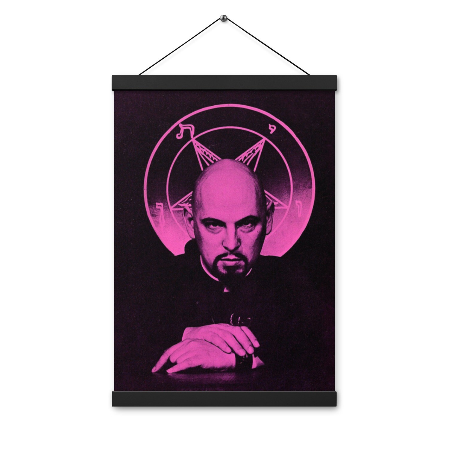 Anton LaVey Satanic Bible Poster with Hanger