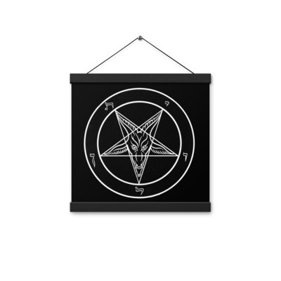 Baphomet Pentagram Ritual Chamber Poster with Hanger