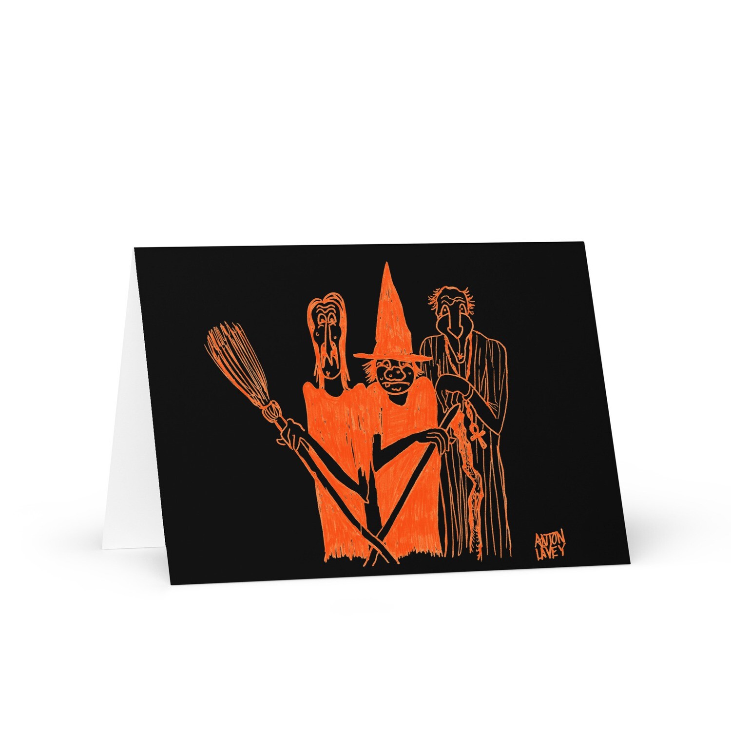 Anton LaVey &quot;Halloween Ghouls&quot; Greeting Card