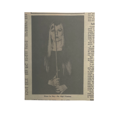 Diane LaVey Newsprint Press Photo