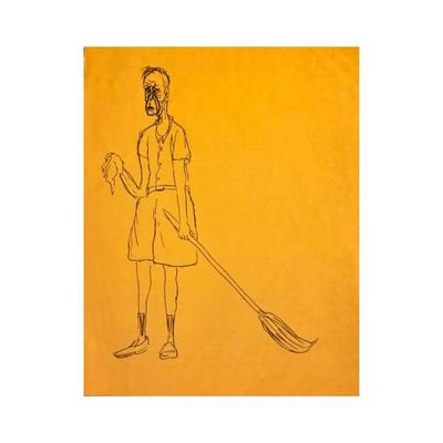 &quot;Black House Maid&quot; Anton LaVey Drawing Art Print