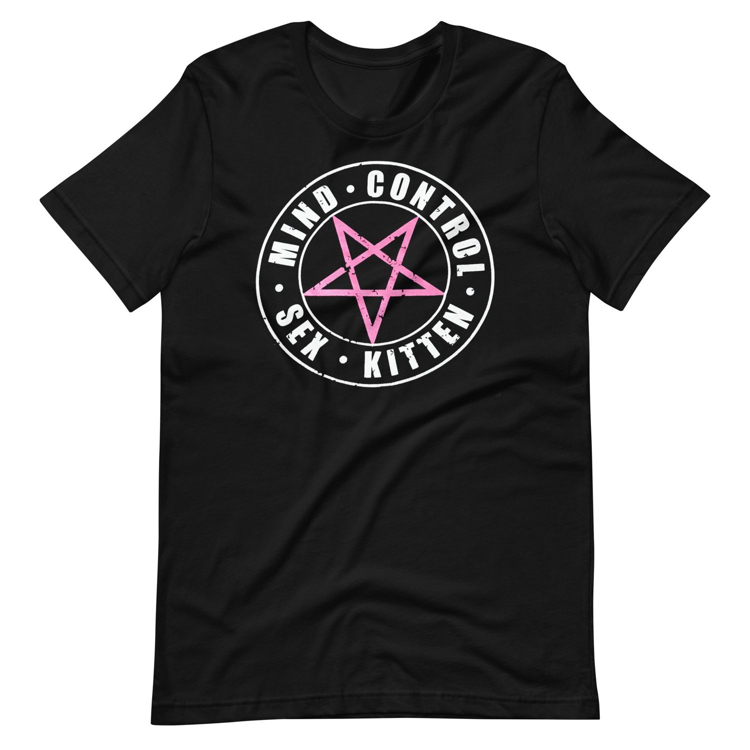 Mind Control Sex Kitten Pink Pentagram Unisex T-shirt