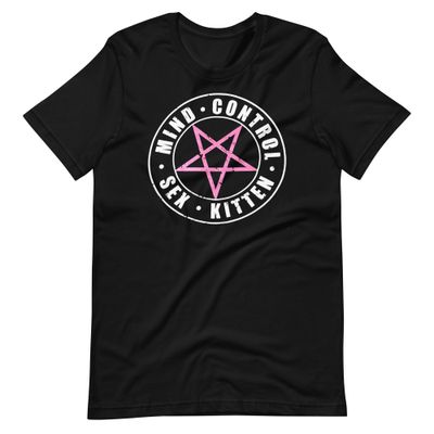 Mind Control Sex Kitten Pink Pentagram Unisex T-shirt
