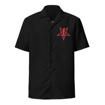 Anton LaVey Power Symbol Button Up