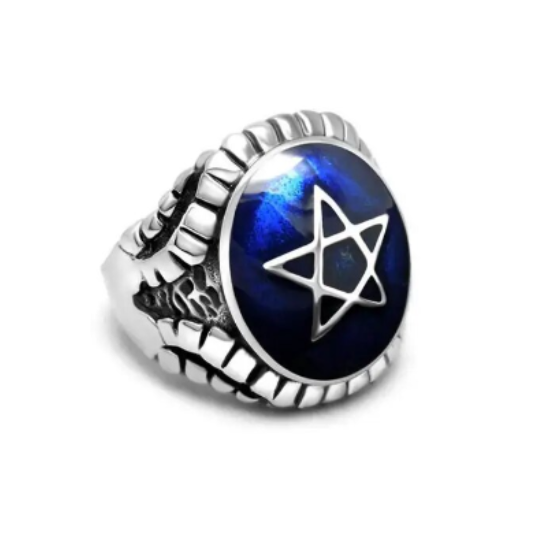 Stanton LaVey Royal Blue Angel Heart Ring Size 12