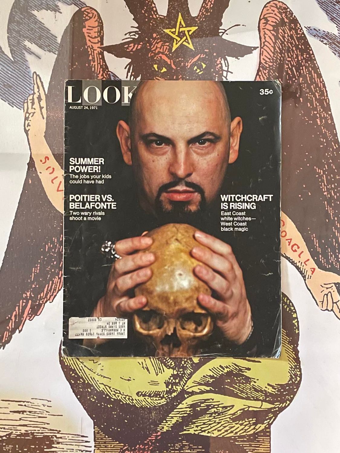 Look Magazine Cover and Centerfold Signed by Diane LaVey