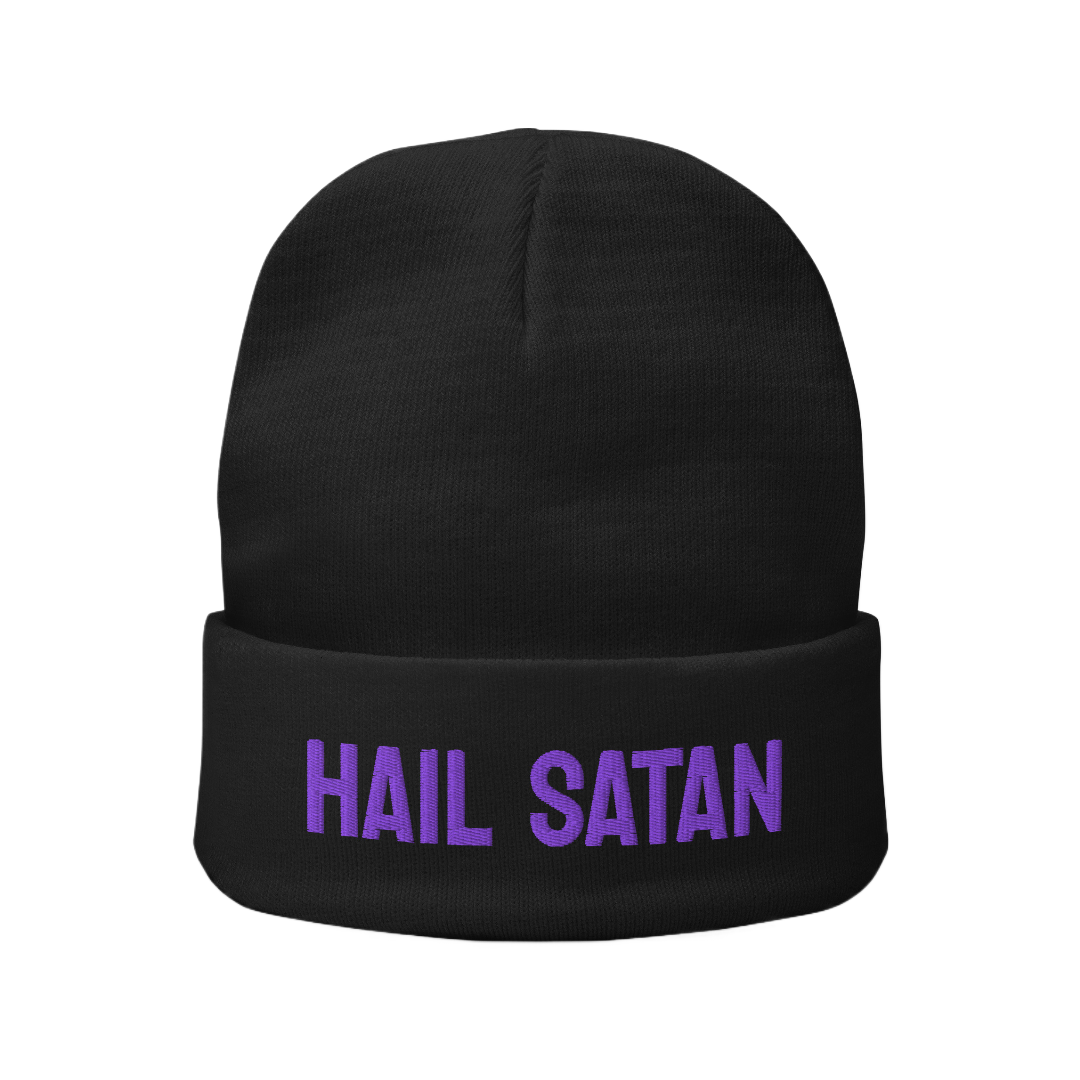 Hail Satan Embroidered Beanie