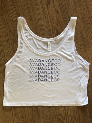 White Cropped AVADANCECO Tank