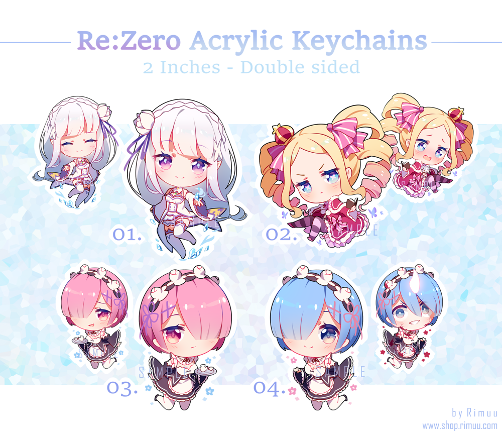 Re:Zero Acrylic Keychains