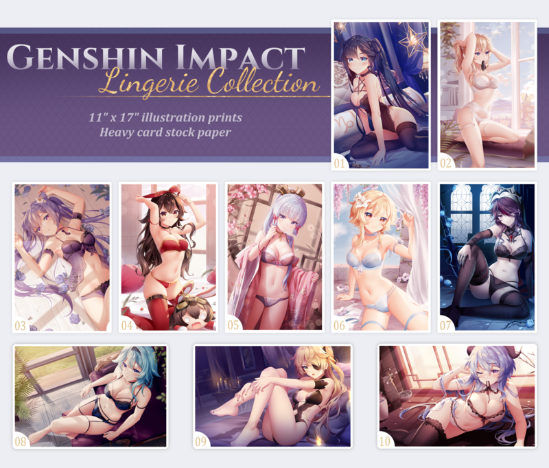 Genshin Impact - Lingerie Collection Prints