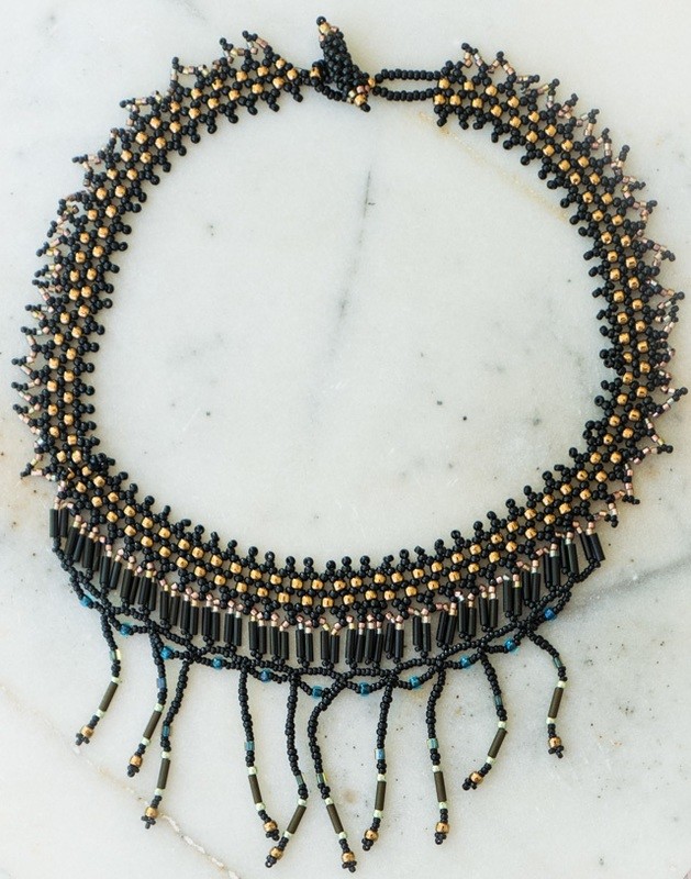 Beaded collar necklet &quot;Sofia&quot;
