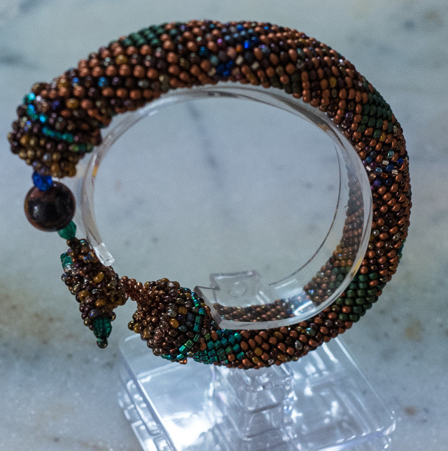 Earth tones beaded bracelet &quot;Elise&quot;