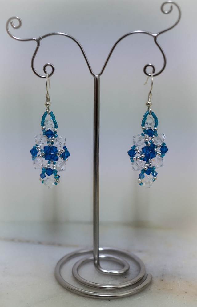 Icy blue crystal drop earrings &quot;Lauren&quot;