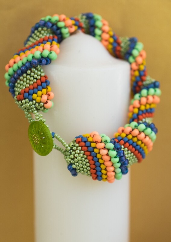 Boho spiral beaded bracelet &quot;Sylvia&quot;