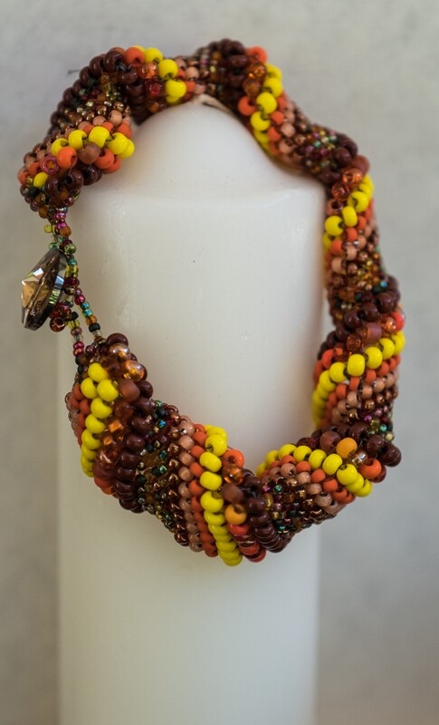 Boho spiral beaded bracelet &quot;Francesca&quot;