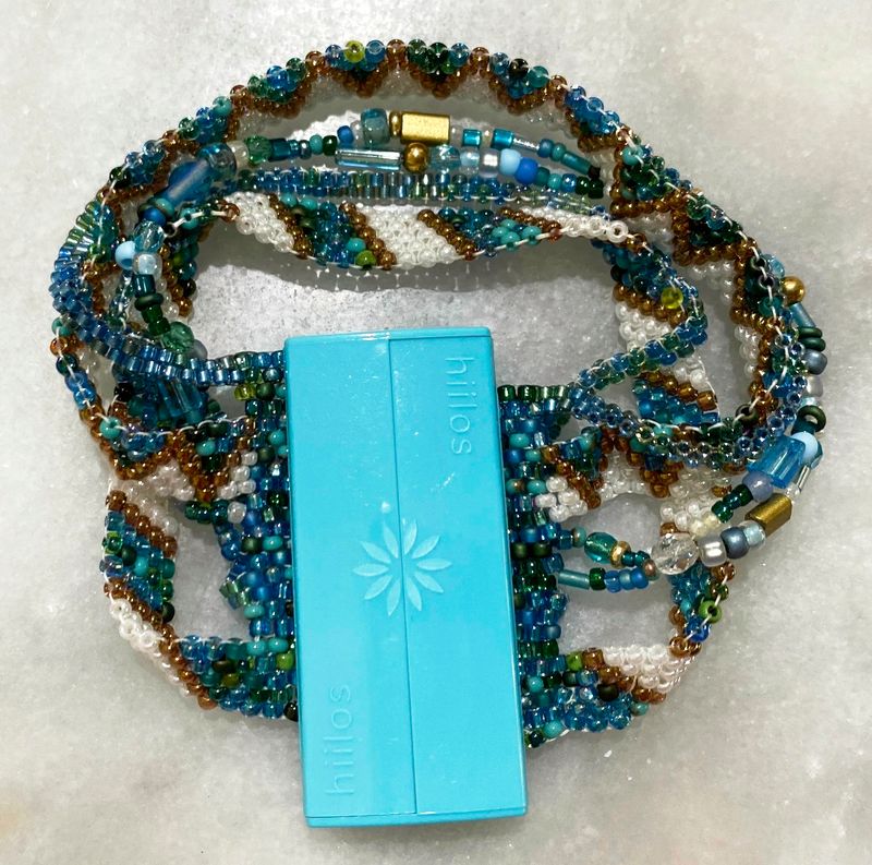 Multi-strand bracelet with a magnetic clasp feature &quot;Cecilie&quot;
