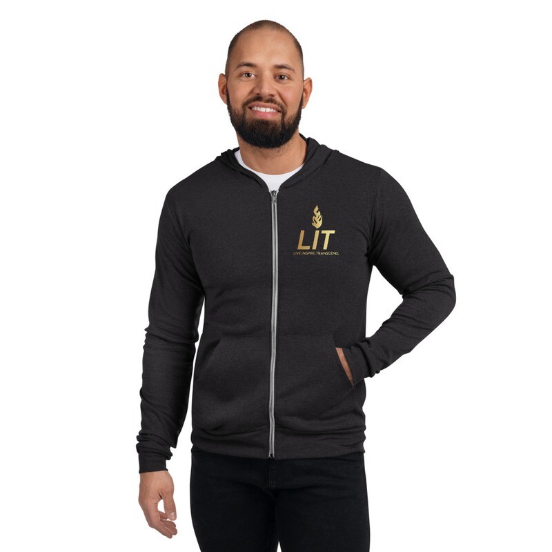 LIT Unisex Hoodie with local Guam artist, Simplyec 2013 latte stone &quot;Jungle Rules&quot; design