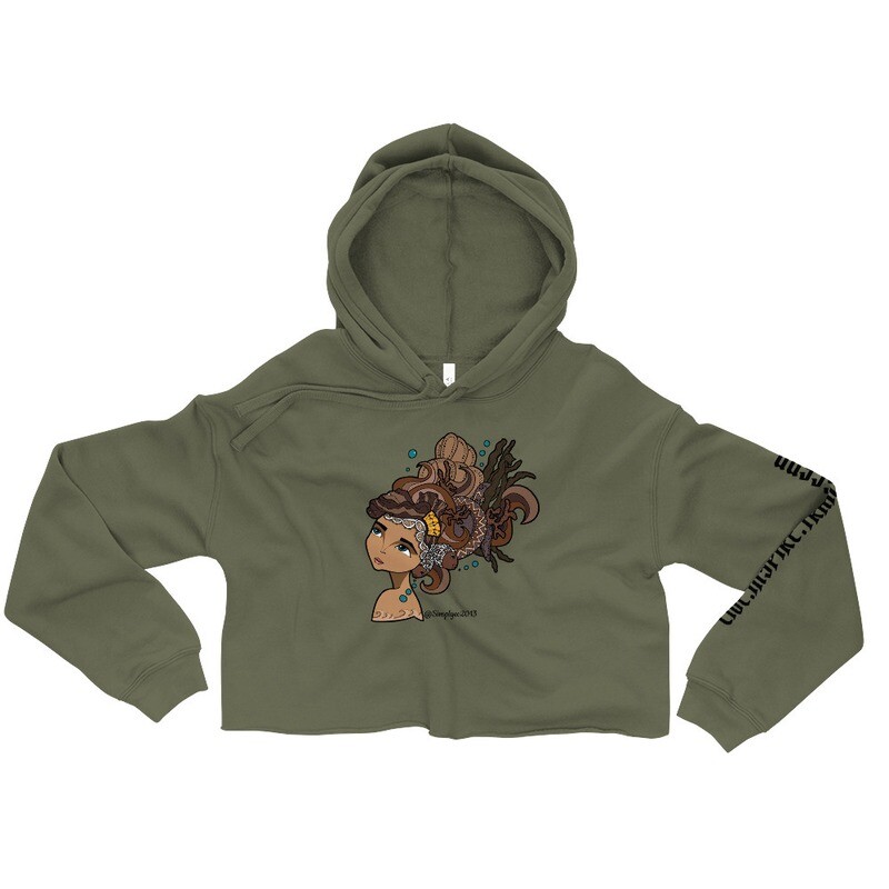 Fauna In the Water Crop Hoodie