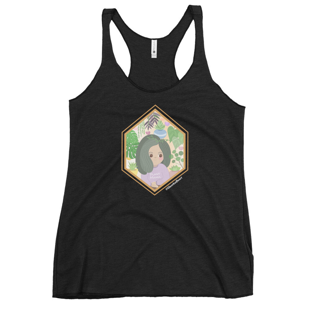 Plant Mama by Guam local artist, @lilworksofheart - Women&#39;s Racerback Tank